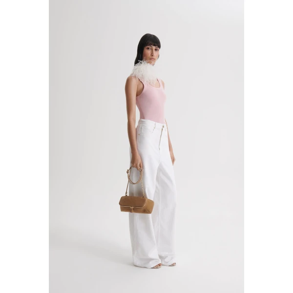 Scanlan Theodore Silk Cotton Singlet in Pink | Tops | Luxury Shoes 