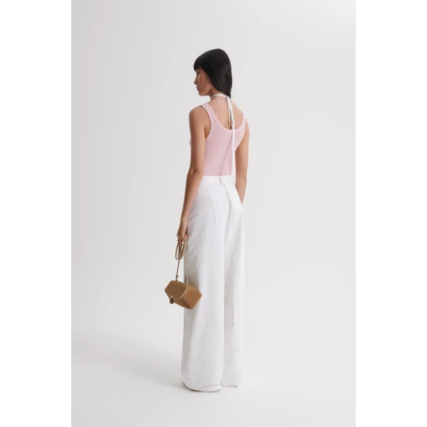 Scanlan Theodore Silk Cotton Singlet in Pink | Tops | Luxury Shoes 