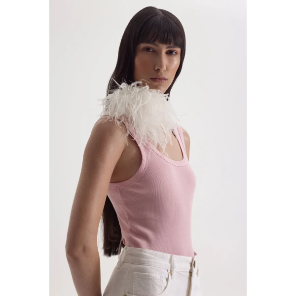 Scanlan Theodore Silk Cotton Singlet in Pink | Tops | Luxury Shoes 
