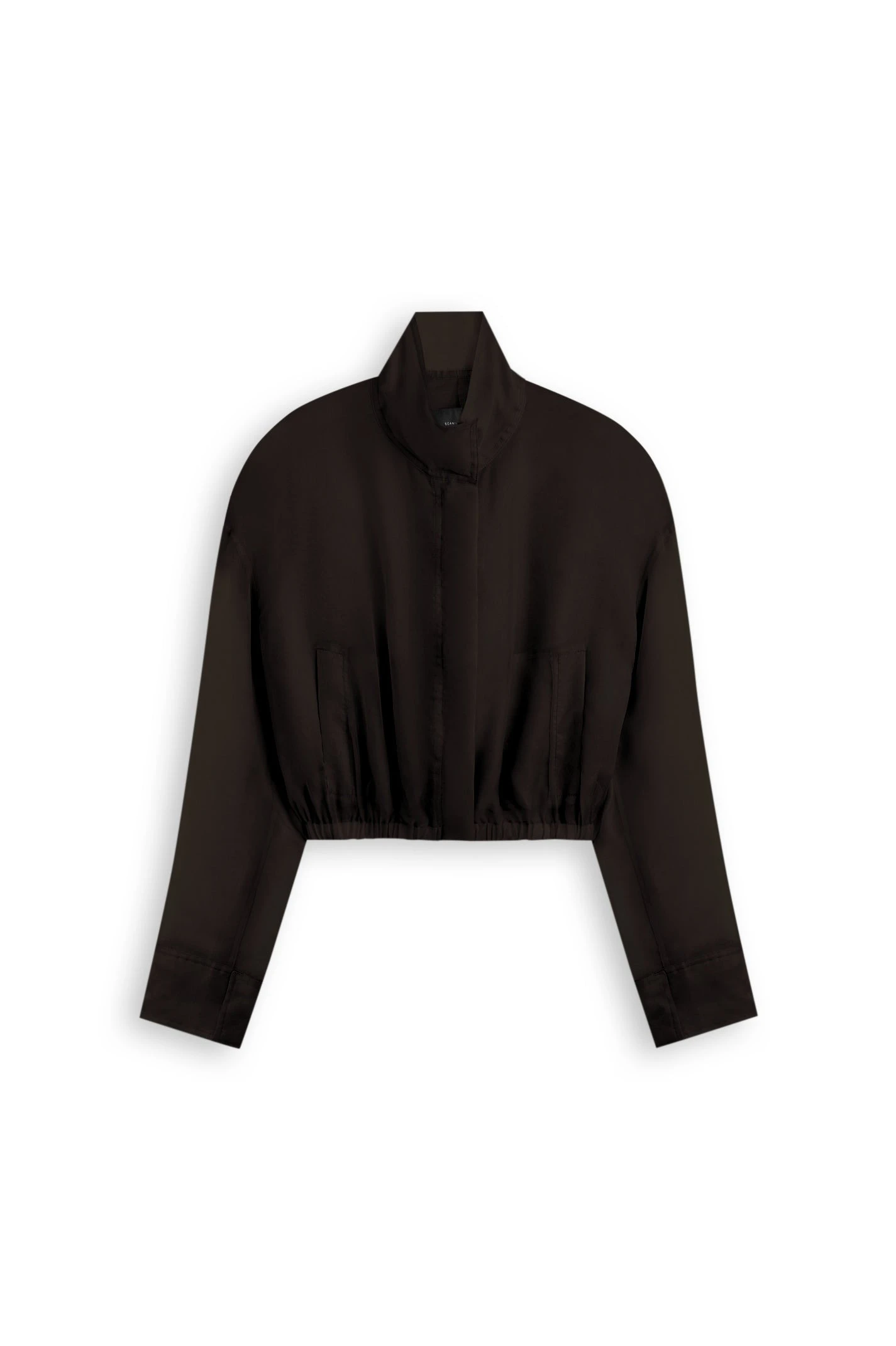 Scanlan Theodore Silk Organza Bomber in Bitter Chocolate Scanlan Theodore Silk Organza Bomber in Bitter Chocolate | Jackets | Luxury Shoes