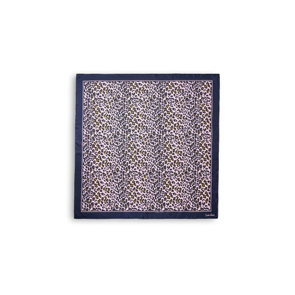 Scanlan Theodore Silk Twill Animal Scarf in Pink | Scarves | Luxury Shoes 