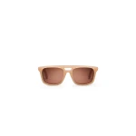 Scanlan Theodore Slim Aviator Sunglasses in Milky Brown | Sunglasses | Luxury Shoes 