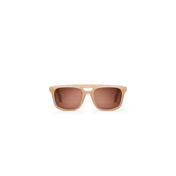 Scanlan Theodore Slim Aviator Sunglasses in Milky Brown | Sunglasses | Luxury Shoes 
