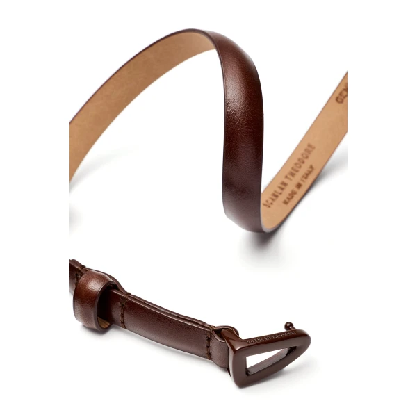 Scanlan Theodore Small Soft Triangle Belt 1.2 in Almond | Belts | Luxury Shoes 