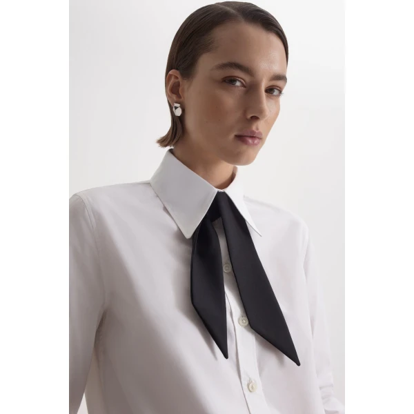 Scanlan Theodore Soft Cravat in Black | Scarves | Luxury Shoes 