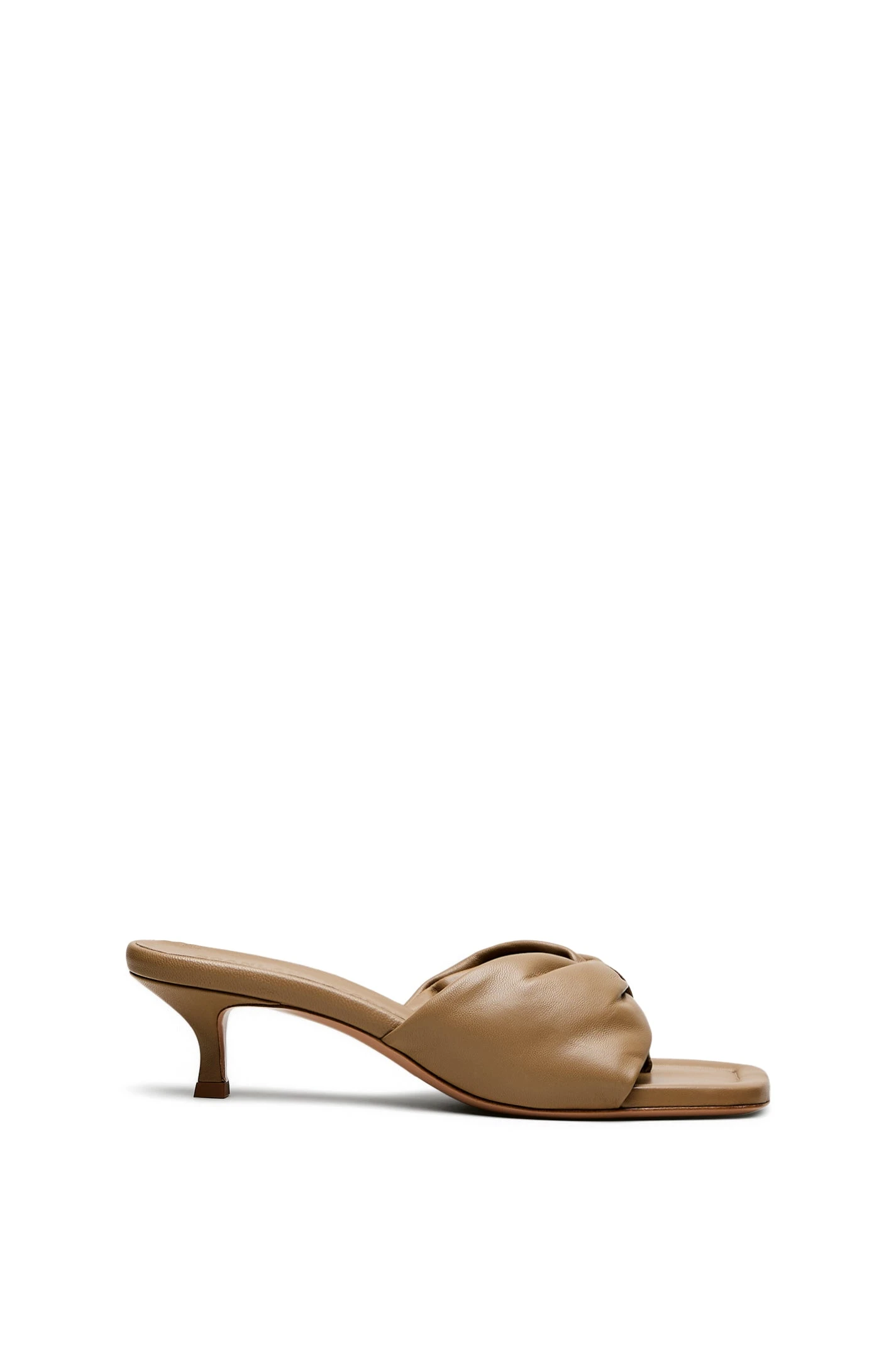Scanlan Theodore Soft Sandal 4.5 in Sandstone at Luxury Shoes Scanlan Theodore Soft Sandal 4.5 in Sandstone