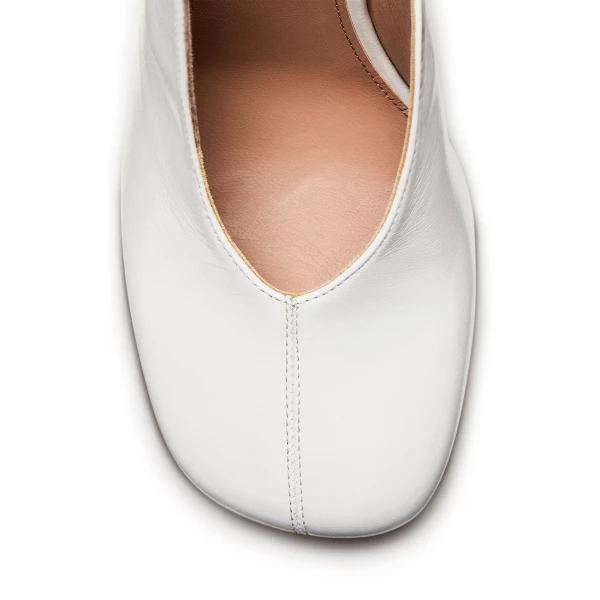 Scanlan Theodore Square Toe Slingback 9.5 in Cloud | Heels | Luxury Shoes 