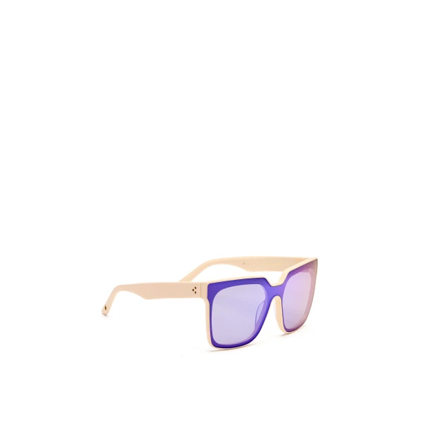 Scanlan Theodore Squared Sunglasses in Cream Purple | Sunglasses | Luxury Shoes 