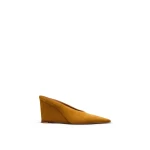 Scanlan Theodore Suede Mule Wedge 9.5 in Citrine