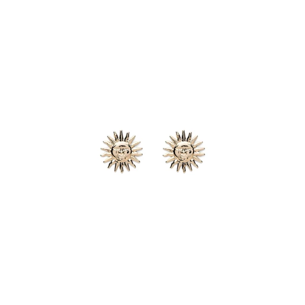Sun Studs in Light Gold