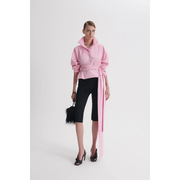 Scanlan Theodore Taffeta Sportif Tie in Sugar | Scarves | Luxury Shoes 