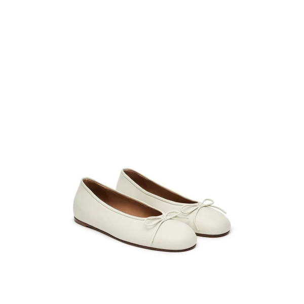 Scanlan Theodore Tailored Ballet Flat in Stone | Flats | Luxury Shoes 