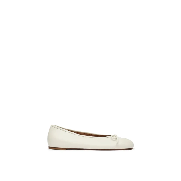 Scanlan Theodore Tailored Ballet Flat in Stone | Flats | Luxury Shoes 