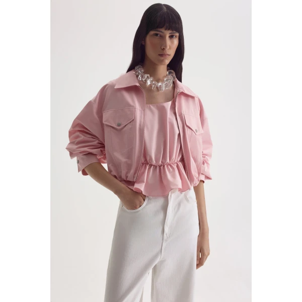 Scanlan Theodore Tech Bomber in Pink | Jackets | Luxury Shoes 