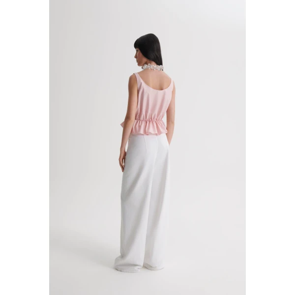 Scanlan Theodore Tech Peplum Top in Pink | Tops | Luxury Shoes 