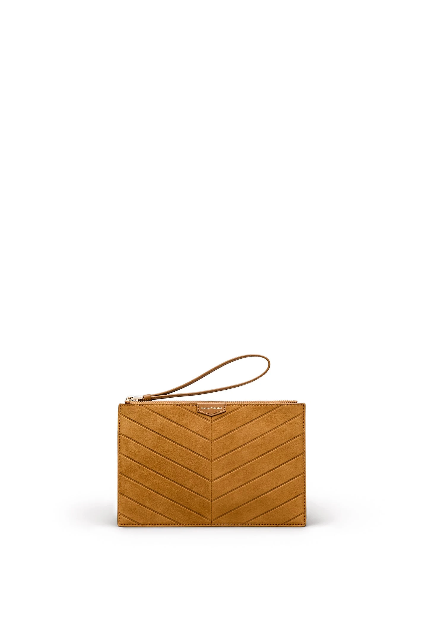 Scanlan Theodore The Athos Flat Pouch in Brandy at Luxury Shoes Scanlan Theodore The Athos Flat Pouch in Brandy
