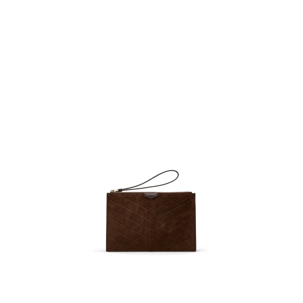 The Athos Flat Pouch in Caffe