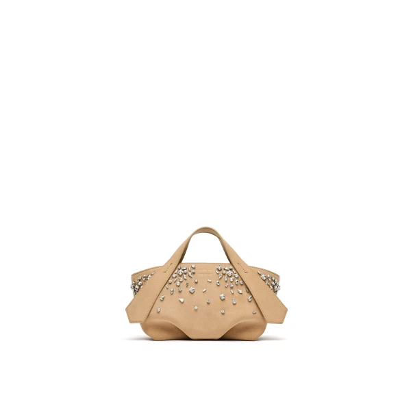 The Carry All Embellished Nano in Biscotto