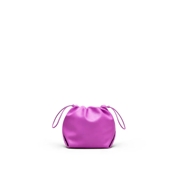 Scanlan Theodore The Leather Drawstring Bag in Fuschia | Bucket Bags | Luxury Shoes 