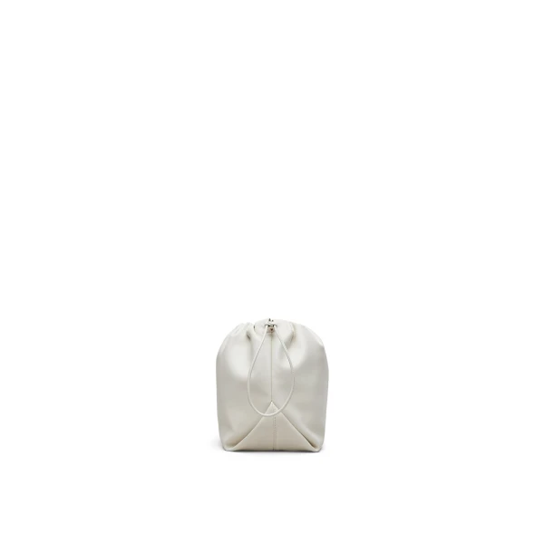 Scanlan Theodore The Leather Drawstring Bag in Parchment | Bucket Bags | Luxury Shoes 