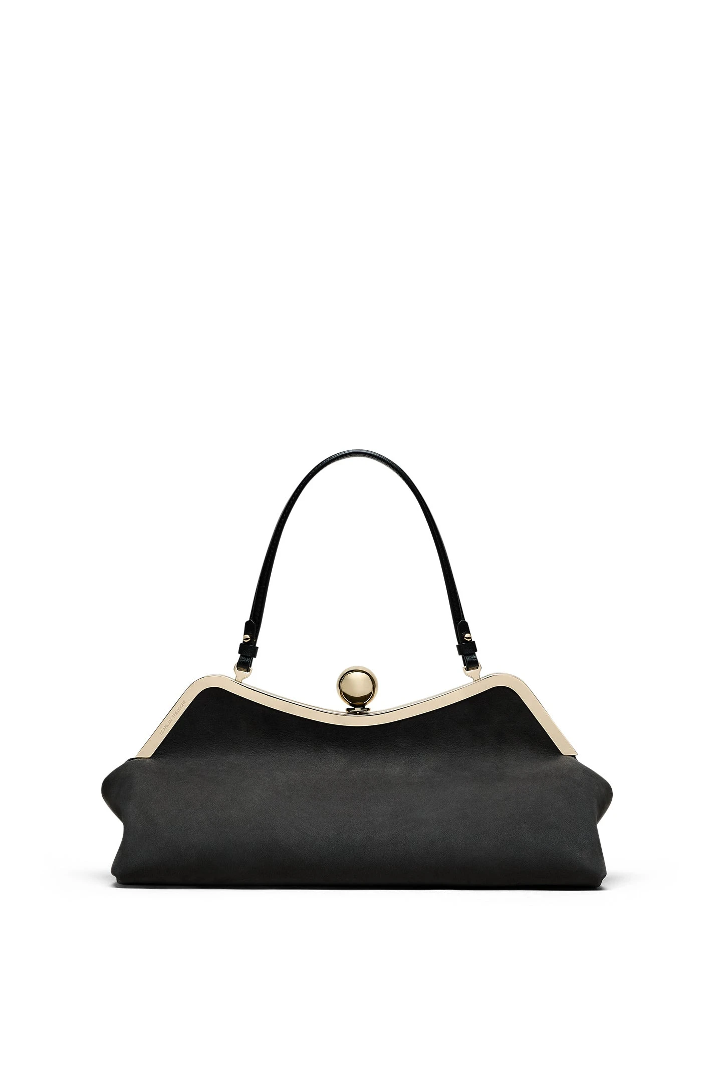 Scanlan Theodore The Lip Frame Clutch in Anthracite Scanlan Theodore The Lip Frame Clutch in Anthracite | Clutch Bags | Luxury Shoes