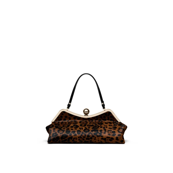 Scanlan Theodore The Lip Frame Clutch in Sahara Print | Clutch Bags | Luxury Shoes 