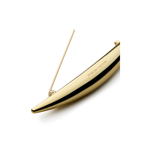 Scanlan Theodore The Luna Brooch in Light Gold | Brooches & Pins | Luxury Shoes 