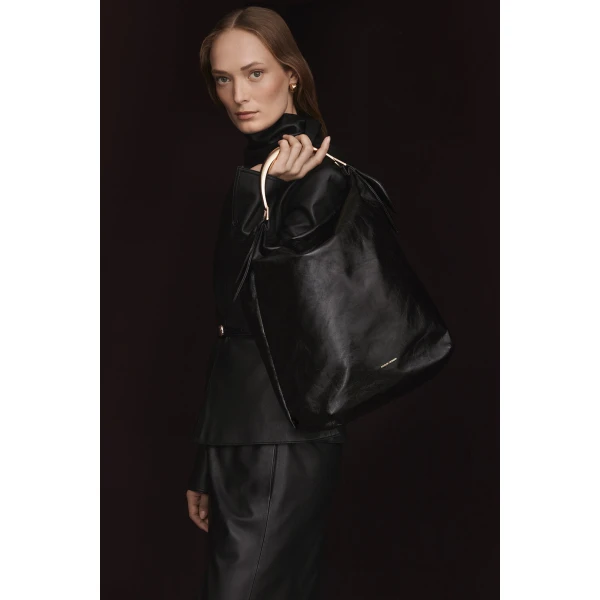 Scanlan Theodore The Luna Hobo in Black | Shoulder & Crossbody Bags | Luxury Shoes 