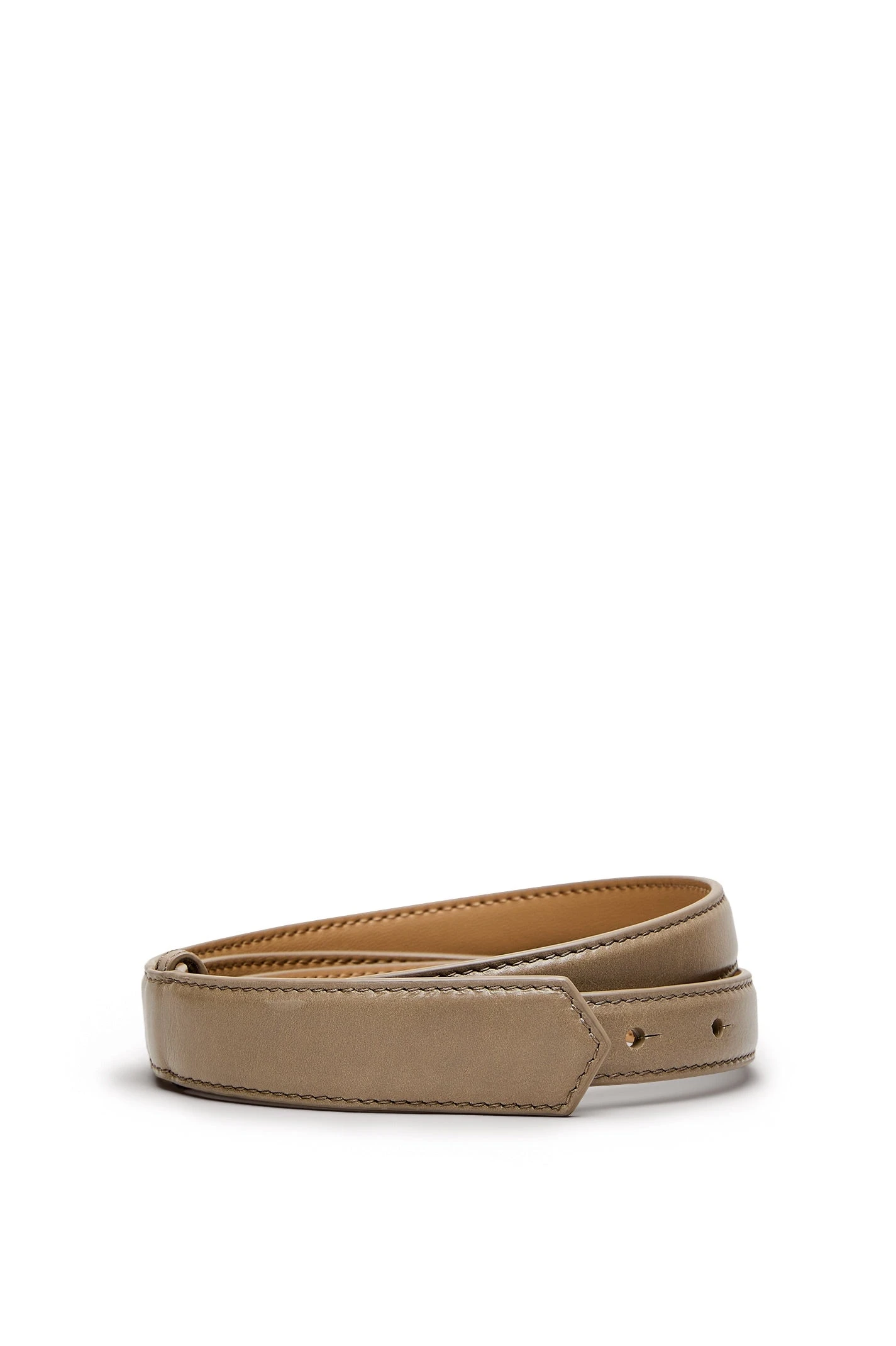 Scanlan Theodore The Minimal Belt 1.8 in Taupe at Luxury Shoes Scanlan Theodore The Minimal Belt 1.8 in Taupe