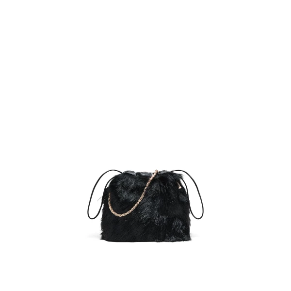 Scanlan Theodore The Toscana Drawstring Bag in Black | Bucket Bags | Luxury Shoes 