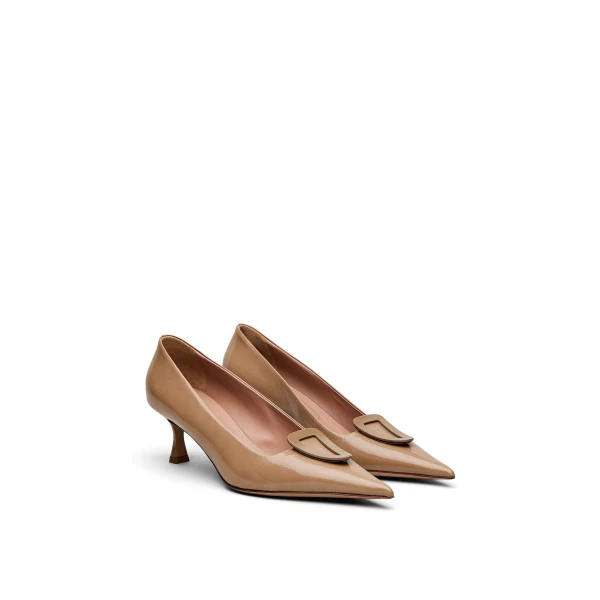 Scanlan Theodore Triangle Frame Pump 6 in Caramel | Heels | Luxury Shoes 