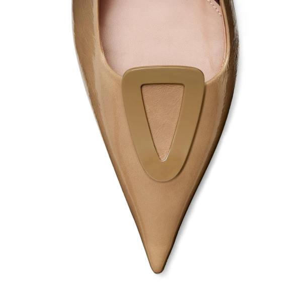 Scanlan Theodore Triangle Frame Pump 6 in Caramel | Heels | Luxury Shoes 