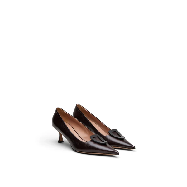 Scanlan Theodore Triangle Frame Pump 6 in Mogano | Heels | Luxury Shoes 