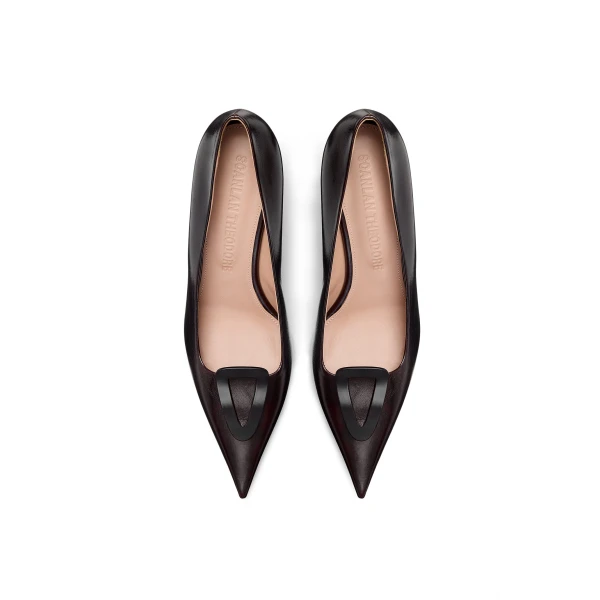 Scanlan Theodore Triangle Frame Pump 6 in Mogano | Heels | Luxury Shoes 
