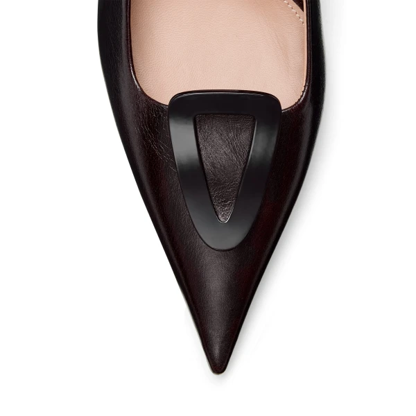 Scanlan Theodore Triangle Frame Pump 6 in Mogano | Heels | Luxury Shoes 