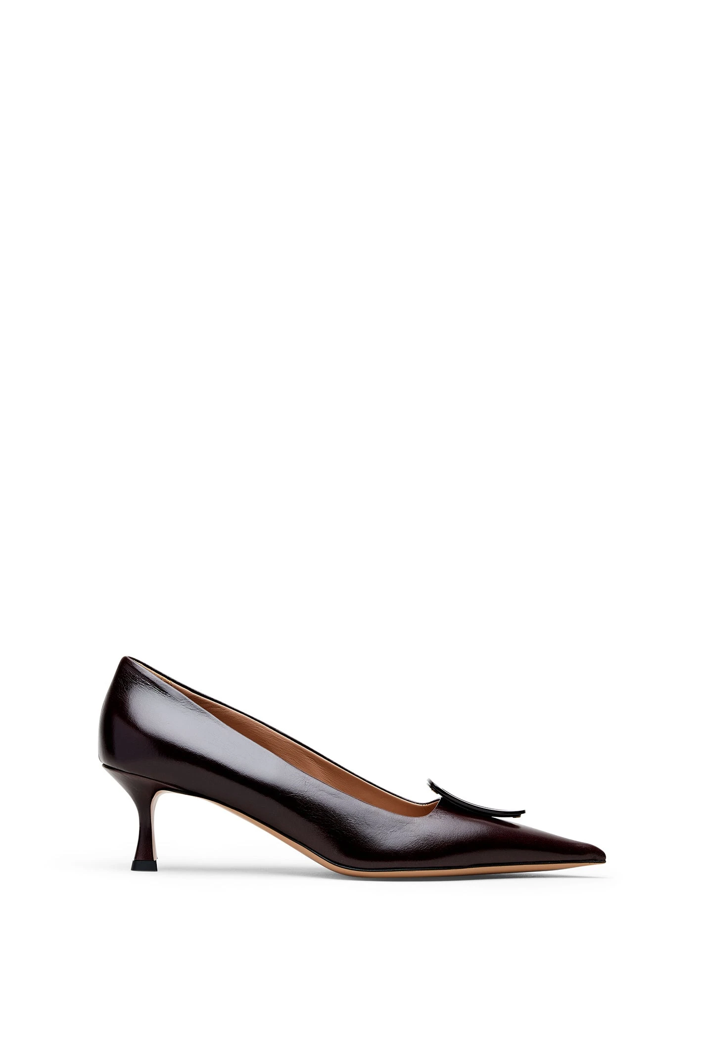 Scanlan Theodore Triangle Frame Pump 6 in Mogano Scanlan Theodore Triangle Frame Pump 6 in Mogano | Heels | Luxury Shoes