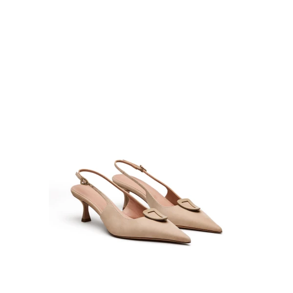 Scanlan Theodore Triangle Frame Slingback 6 in Sable | Heels | Luxury Shoes 