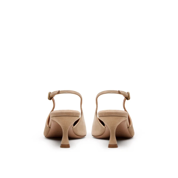 Scanlan Theodore Triangle Frame Slingback 6 in Sable | Heels | Luxury Shoes 