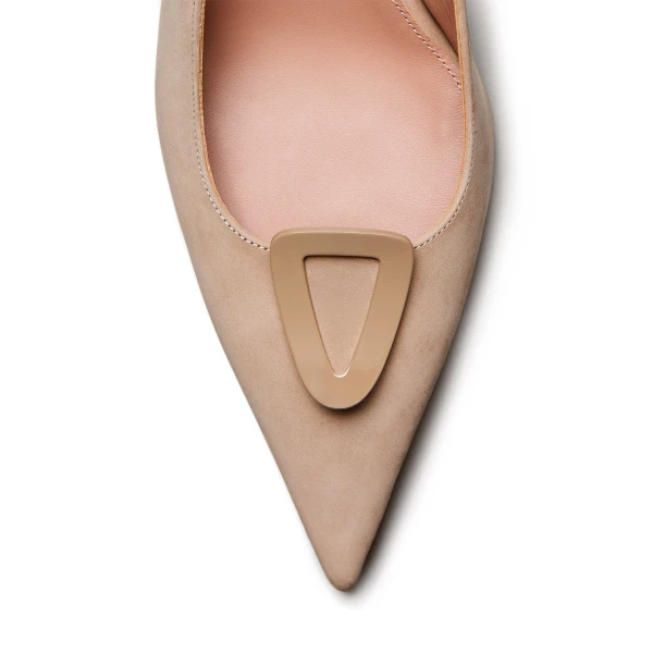 Scanlan Theodore Triangle Frame Slingback 6 in Sable | Heels | Luxury Shoes 