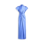 Scanlan Theodore Turban Gown in Blue Bird | Evening Gowns | Luxury Shoes 