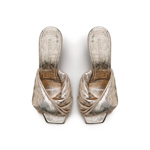 Scanlan Theodore Turban Twist Mule 8 in Light Gold