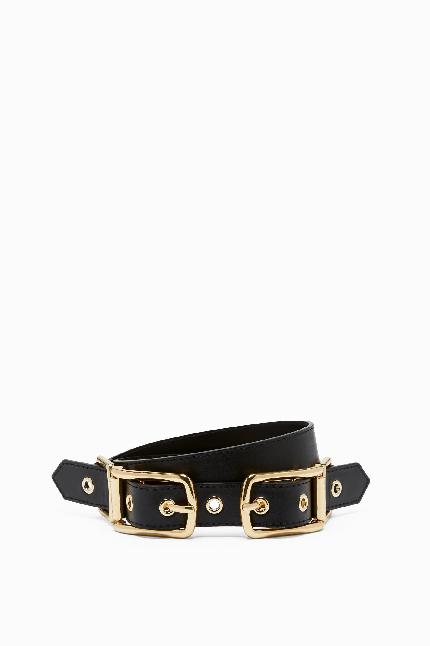 Scanlan Theodore Twin Saddle Buckle Belt 2.5 in Black Scanlan Theodore Twin Saddle Buckle Belt 2.5 in Black | Belts | Luxury Shoes