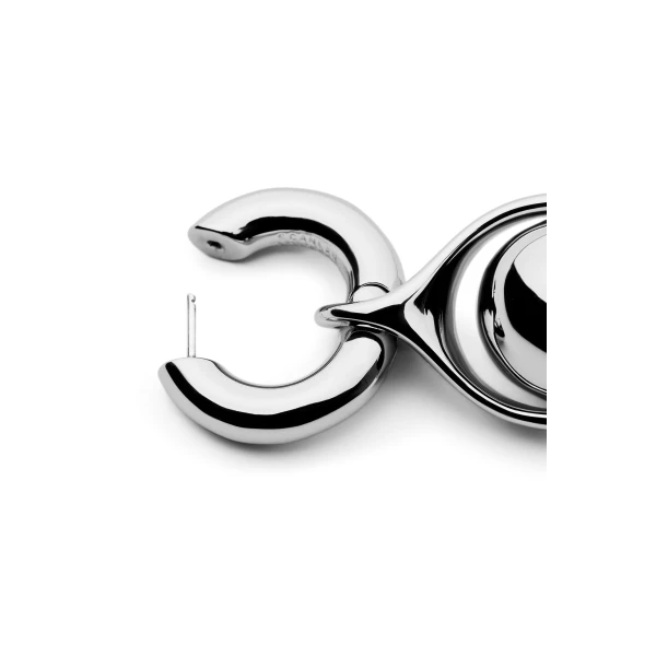 Scanlan Theodore Wishbone Huggie Earrings in Silver | Earrings | Luxury Shoes 