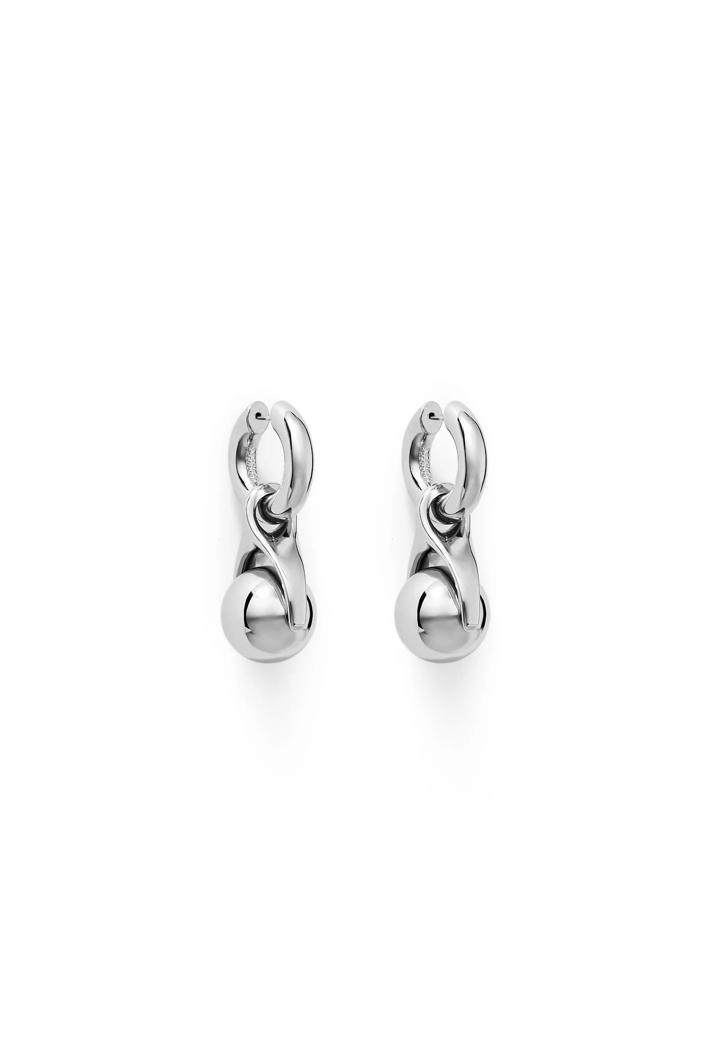 Scanlan Theodore Wishbone Huggie Earrings in Silver Scanlan Theodore Wishbone Huggie Earrings in Silver | Earrings | Luxury Shoes