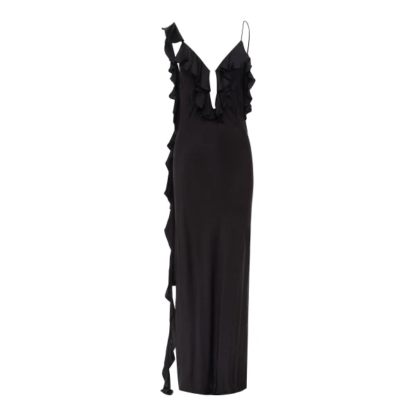 Shona Joy Agnes Ruffle Slip Bias Maxi Dress