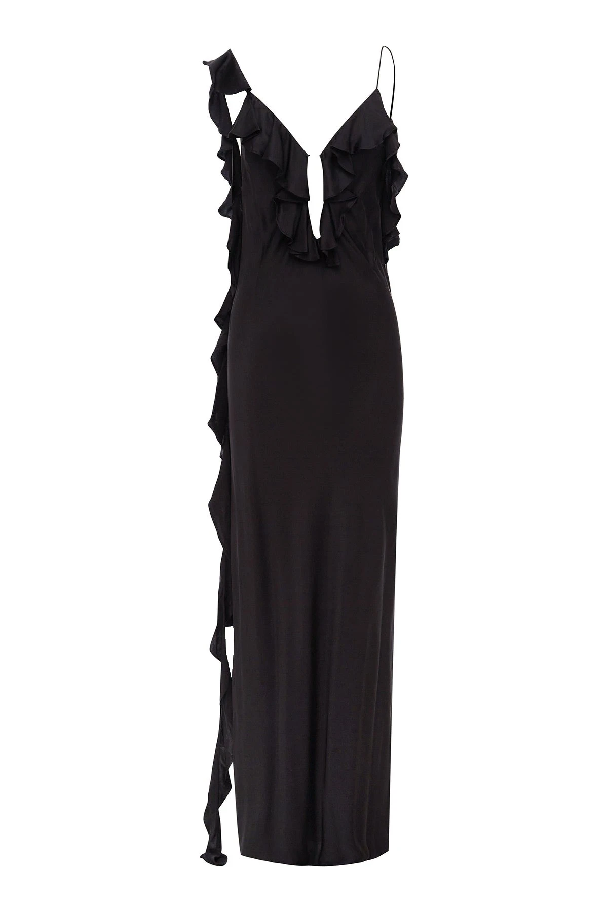 Shona Joy Agnes Ruffle Slip Bias Maxi Dress in Black – Dresses – Australian Luxury Eventwear at Luxury Shoes Shona Joy Agnes Ruffle Slip Bias Maxi Dress