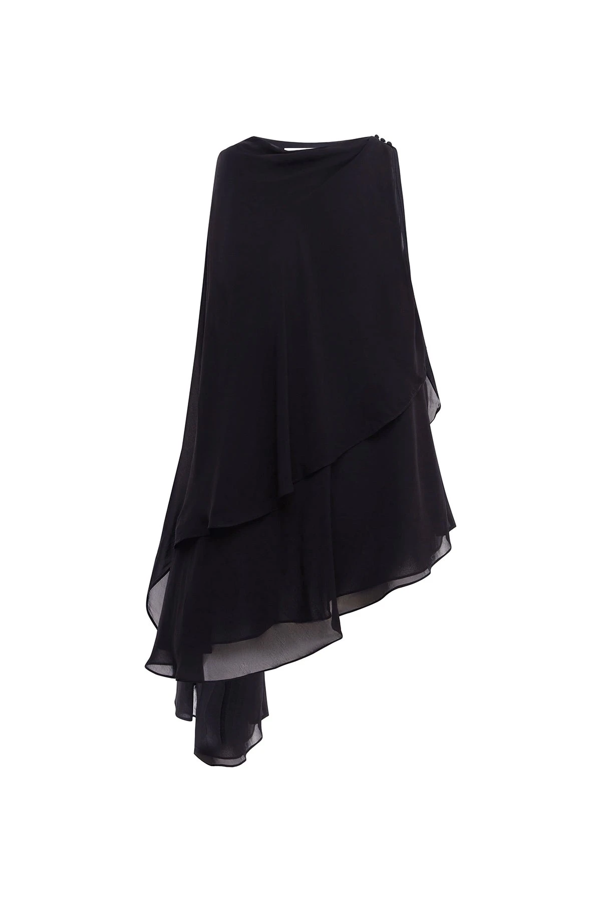Shona Joy Amina Asymmetrical Tiered Top in Black – Tops – Australian Luxury Eventwear at Luxury Shoes Shona Joy Amina Asymmetrical Tiered Top