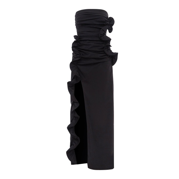 Shona Joy Campbell Ruffle Side Split Maxi Dress