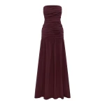 Shona Joy Campbell Strapless Ruched Maxi Dress