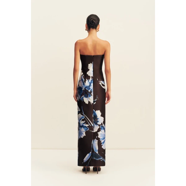 Shona Joy Elsa Panelled Strapless Maxi Dress